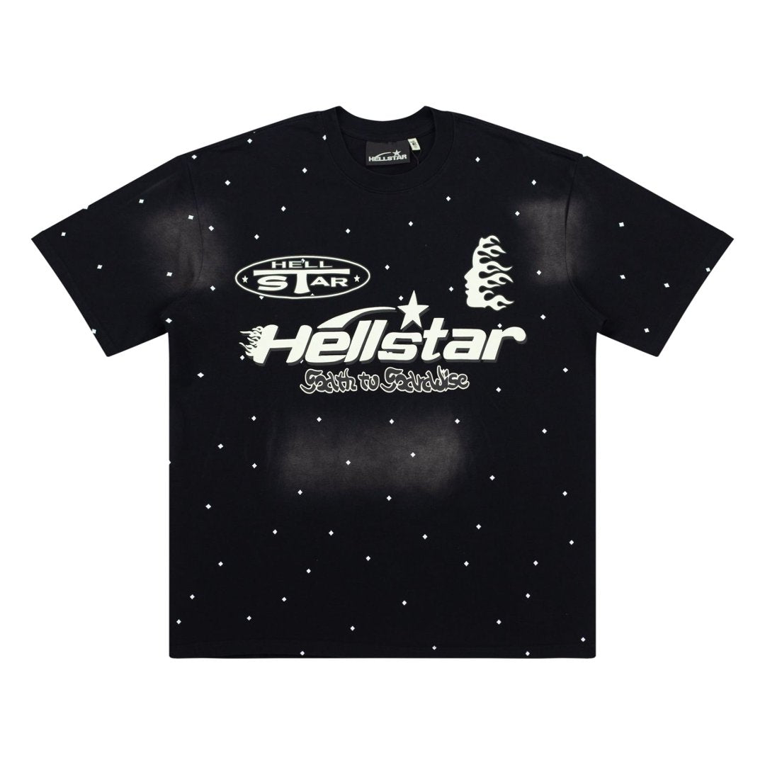 Hellstar Not Of This Earth Cartoon Black Tee