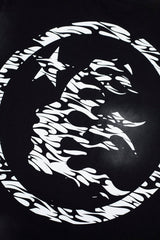 Hellstar Zebra Print Star Washed Black Tee