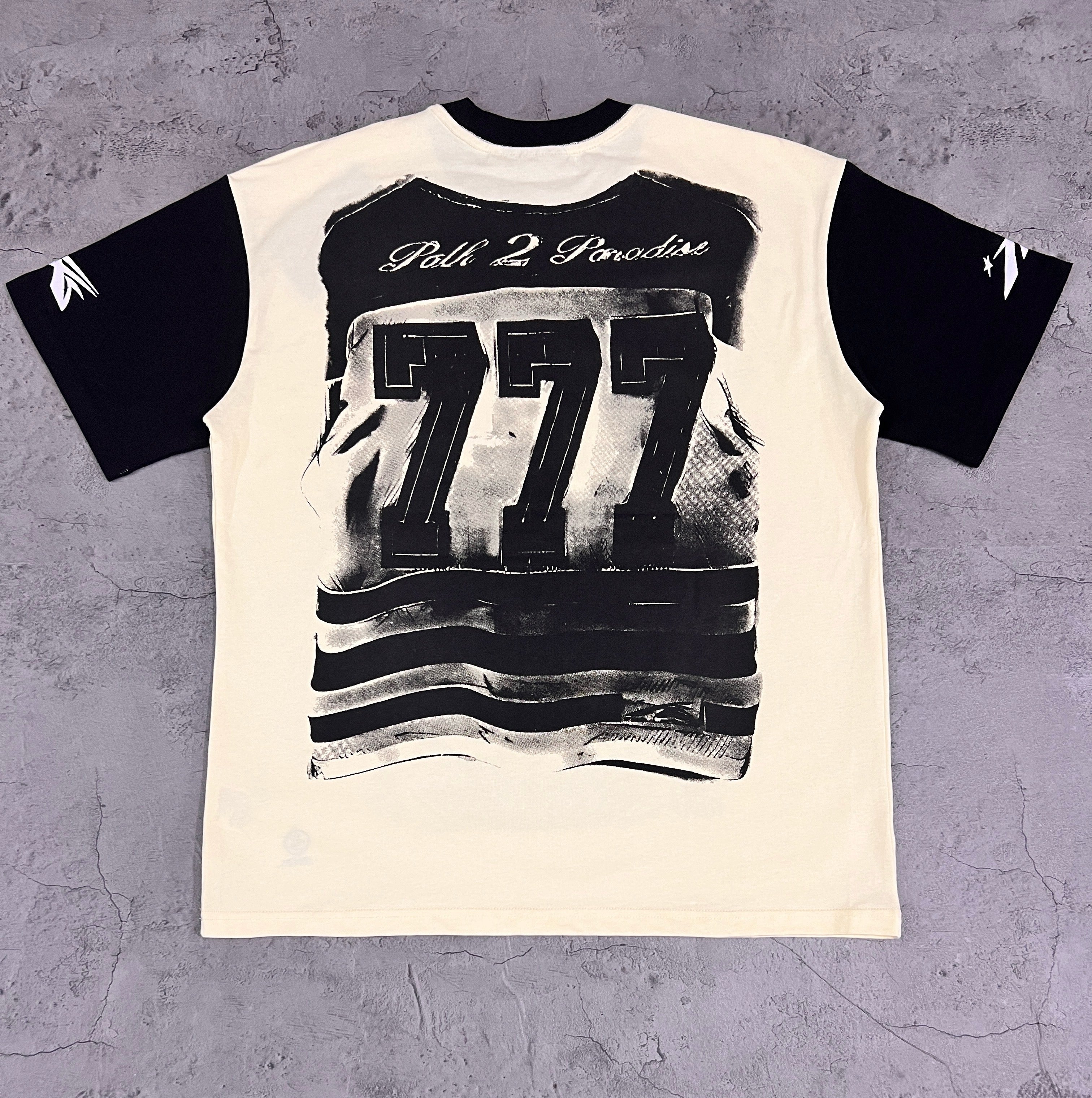 Hellstar Masked Portrait Raglan White & Black Tee