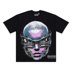 Hellstar Cyberpunk Goggle Portrait Black Tee