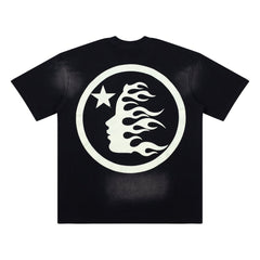 Hellstar Shooting Star Washed Black Tee