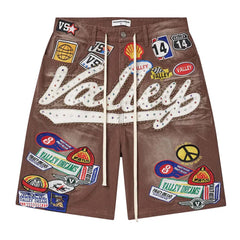 Vale Forever 1980s Patches Shorts Brown