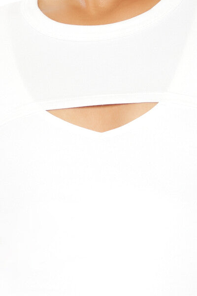 Layered Cutout Cropped Tee